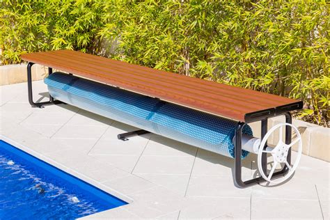 wall mounted pool bench